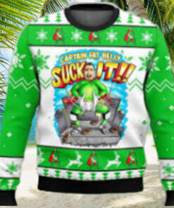 Captain Fat Belly Suck It Ugly Christmas Sweater