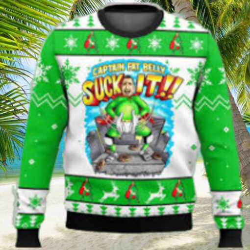 Captain Fat Belly Suck It Ugly Christmas Sweater