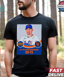 Carlos Mendoza 1st YR AS New York Mets Manager 89 73 Poster t shirt