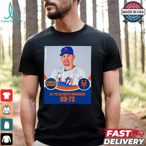 Carlos Mendoza 1st YR AS New York Mets Manager 89 73 Poster t shirt