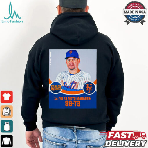 Carlos Mendoza 1st YR AS New York Mets Manager 89 73 Poster t shirt