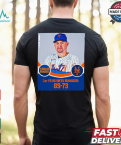 Carlos Mendoza 1st YR AS New York Mets Manager 89 73 Poster t shirt