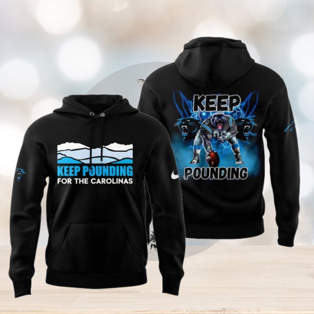 Carolina Panthers Keep Pounding 2024 Black Hoodie Carolina Panthers Keep Pounding 2024 Black Hoodie