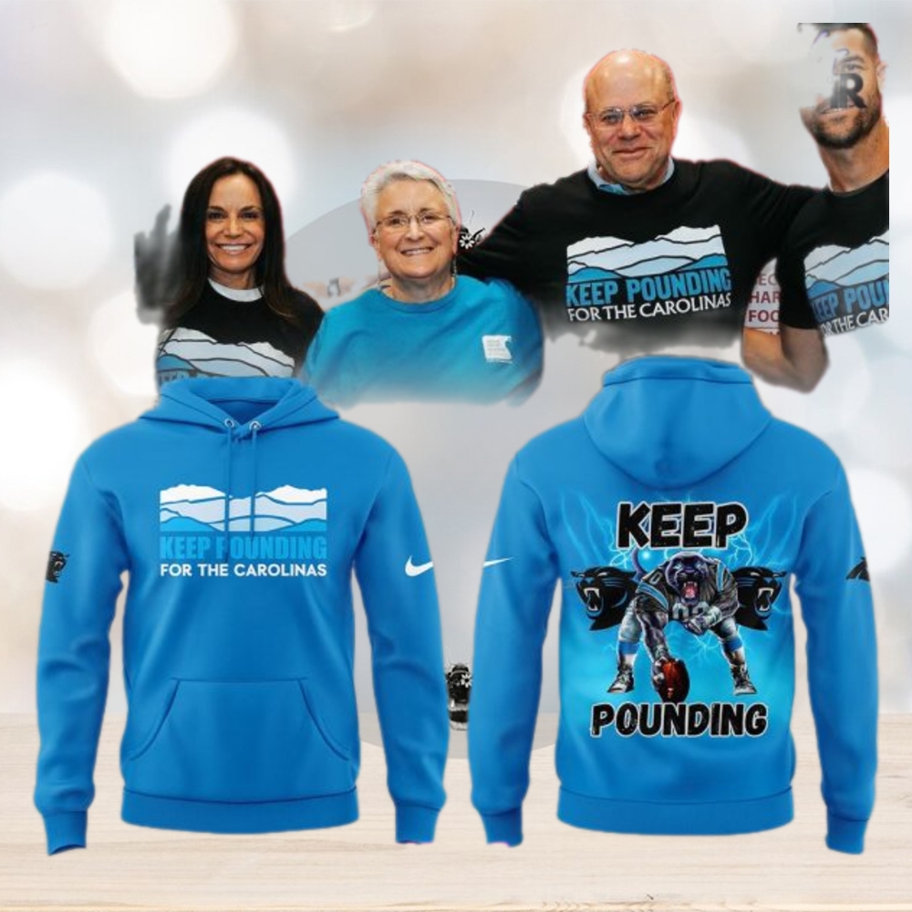 Carolina Panthers Keep Pounding 2024 Blue Hoodie Carolina Panthers Keep Pounding 2024 Blue Hoodie