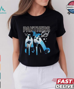 Carolina Panthers girl diamond shoe heel shirt