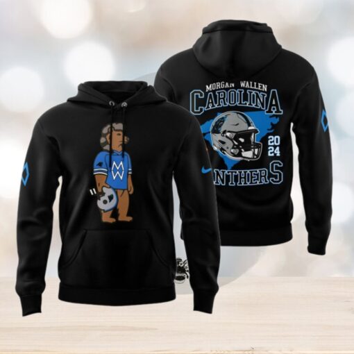 Carolina Panthers x Morgan Wallen 2024 Black Hoodie1