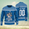 Personalized Los Angeles Dodgers Red And Blue Christmas Sweater