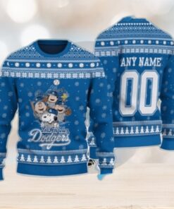 Charlie Brown Peanuts Customizable LA Dodgers Ugly Sweater