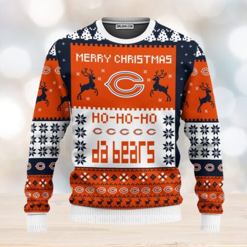 Chicago Bear Merry Christmas  Ugly Christmas Sweaters