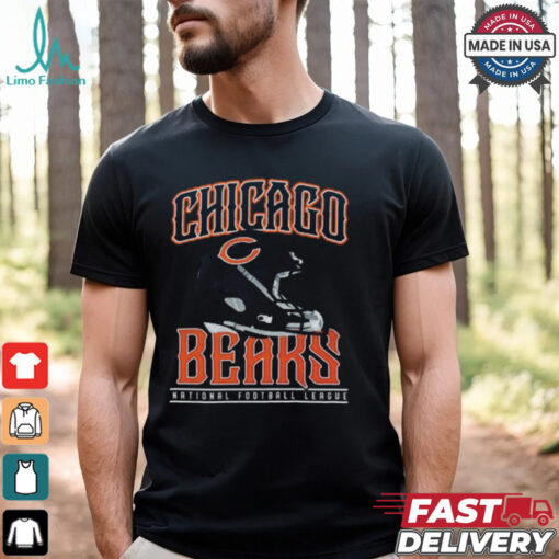 Chicago Bears Helmet Garment Dyed Heavyweight T Shirt