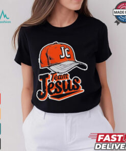 Christian Clothing Team Jesus Orange Baseball Hat Retro Shirt