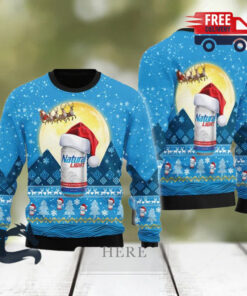 Christmas 2024 Santa Claus Sleigh Natural Light Ugly Sweater