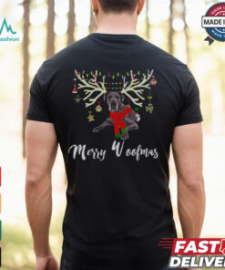 Christmas Dog Lover Gift Shirt, Merry Woofmas Great Dane Reindeer