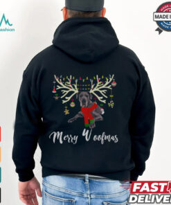 Christmas Dog Lover Gift Shirt, Merry Woofmas Great Dane Reindeer