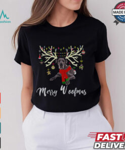 Christmas Dog Lover Gift Shirt, Merry Woofmas Great Dane Reindeer