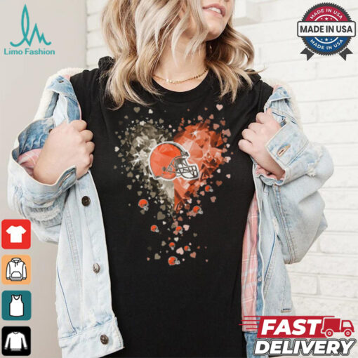 Cleveland Browns Crystal Heart Shirt