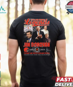 Cleveland Browns Legends Jim Donovan 1956 2024 Thank You For The Memories T Shirt