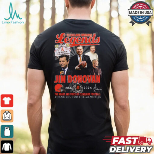 Cleveland Browns Legends Jim Donovan 1956 2024 Thank You For The Memories T Shirt