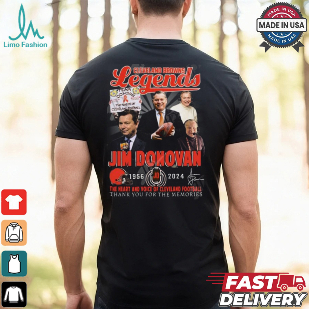 Cleveland Browns Legends Jim Donovan 1956 2024 Thank You For The Memories T Shirt Cleveland Browns Legends Jim Donovan 1956 2024 Thank You For The Memories T Shirt