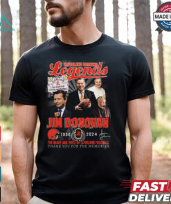 Cleveland Browns Legends Jim Donovan 1956 2024 Thank You For The Memories T Shirt
