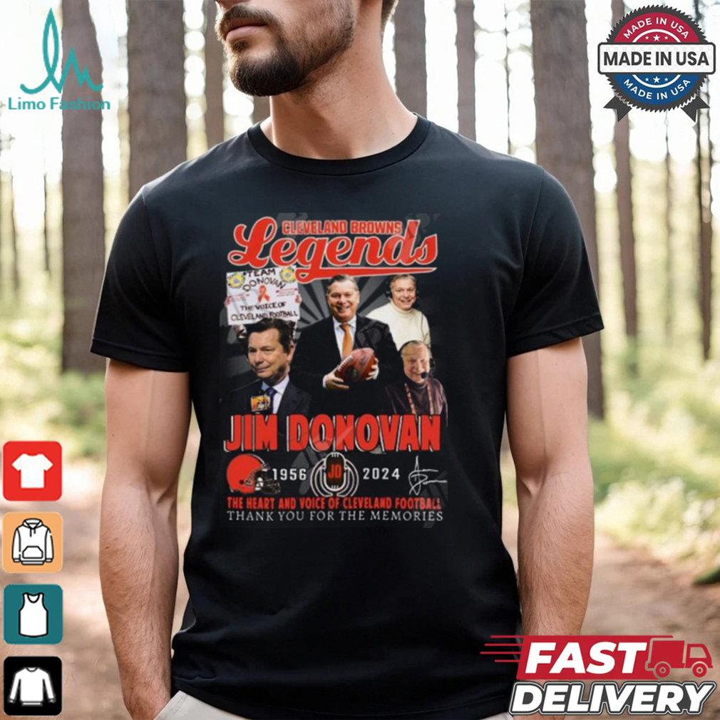 Cleveland Browns Legends Jim Donovan 1956 2024 Thank You For The Memories T Shirt Cleveland Browns Legends Jim Donovan 1956 2024 Thank You For The Memories T Shirt
