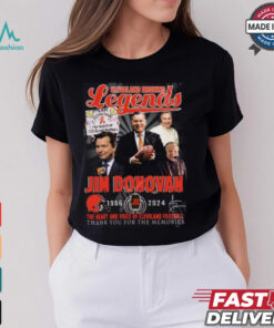 Cleveland Browns Legends Jim Donovan 1956 2024 Thank You For The Memories T Shirt