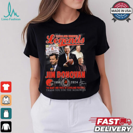Cleveland Browns Legends Jim Donovan 1956 2024 Thank You For The Memories T Shirt