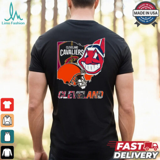 Cleveland Cavaliers Cleveland India And Cleveland Browns Cleveland Logo 2024 T shirt