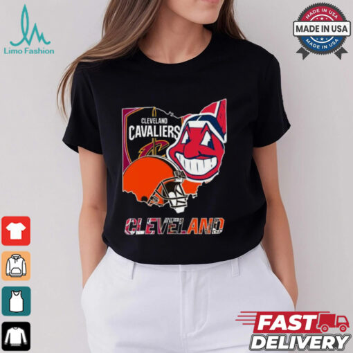 Cleveland Cavaliers Cleveland India And Cleveland Browns Cleveland Logo 2024 T shirt