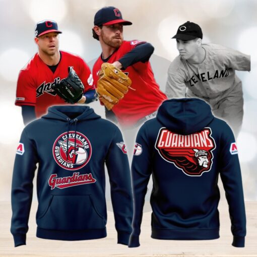 Cleveland Guardians Hoodie, Limited Edition Navy Hoodie Printed Logo 3D