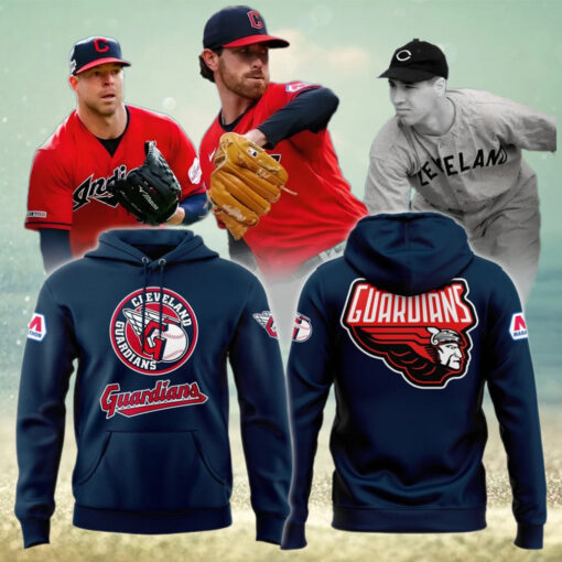 Cleveland Guardians Hoodie, Limited Edition Navy Hoodie Printed Logo 3D