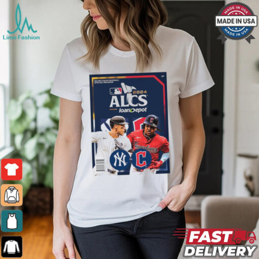 Cleveland Guardians vs. New York Yankees 2024 MLB ALCS Program Poster t shirt