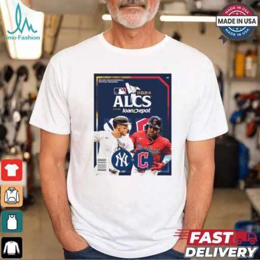 Cleveland Guardians vs. New York Yankees 2024 MLB ALCS Program Poster t shirt