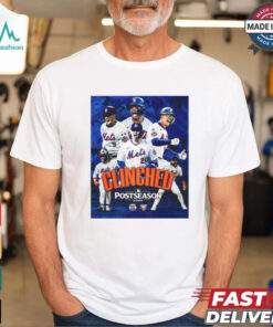 Clinched New York Mets Headed To The 2024 Playoffs Postseason MLB Poster t shirt