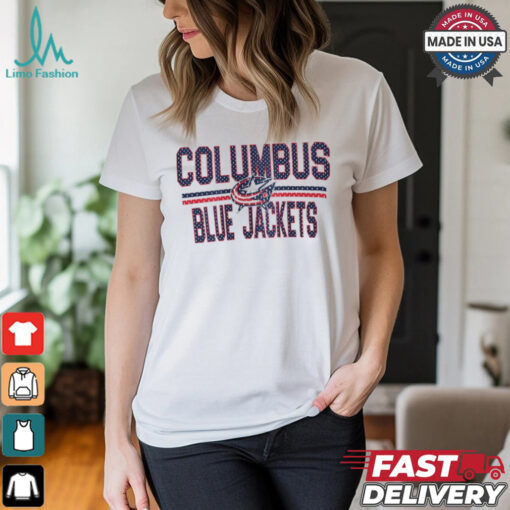 Columbus Blue Jackets Starter Mesh Look Team Name Logo Pullover shirt