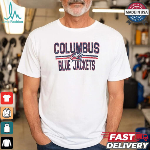 Columbus Blue Jackets Starter Mesh Look Team Name Logo Pullover shirt