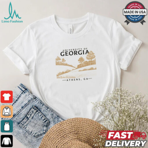 ComfortWash Cream Georgia Bulldogs Fields T Shirt