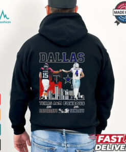 Conner Weigman Texas A&M Aggies on Saturdays and Dak Prescott Dallas Cowboys on Sundays Dallas city shirt