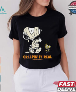 Creepin It Real Peanuts Snoopy & Woodstock Mummy T Shirt