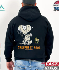 Creepin It Real Peanuts Snoopy & Woodstock Mummy T Shirt