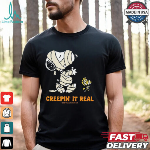 Creepin It Real Peanuts Snoopy & Woodstock Mummy T Shirt