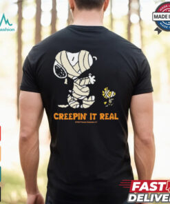 Creepin It Real Peanuts Snoopy & Woodstock Mummy T Shirt