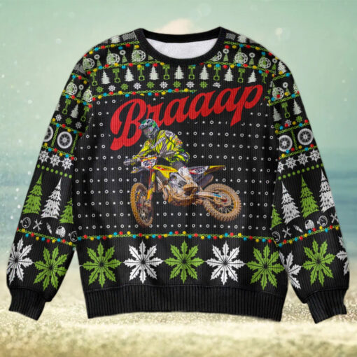 Custom Photo Gifts For Motorcross Lover Ugly Sweater