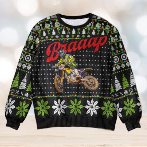 Custom Photo Gifts For Motorcross Lover Ugly Sweater