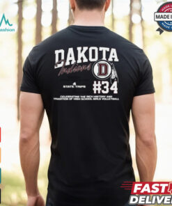 Dakota Indians #34 Celebrating The Rich History And Tradition Of High School Girls Volleyball Shirt