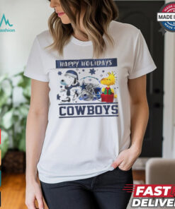 Dallas Cowboys Snoopy and Woodstock Happy Holidays shirt