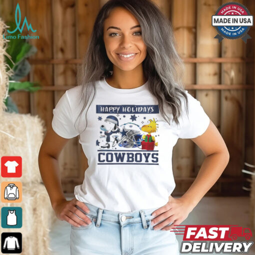 Dallas Cowboys Snoopy and Woodstock Happy Holidays shirt