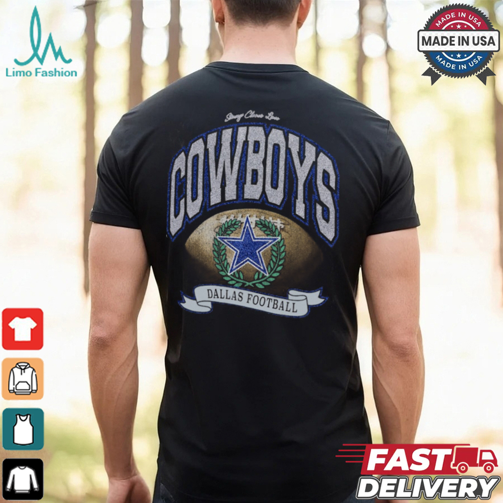 Dallas Cowboys Stoney Clover Lane x '47 Black Glitter Rocker Retro Tubular T Shirt Dallas Cowboys Stoney Clover Lane x '47 Black Glitter Rocker Retro Tubular T Shirt