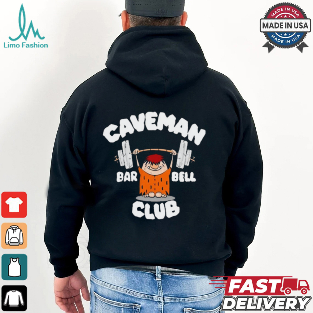 David Montgomery Caveman Club Bar Bell Painting t shirt David Montgomery Caveman Club Bar Bell Painting t shirt