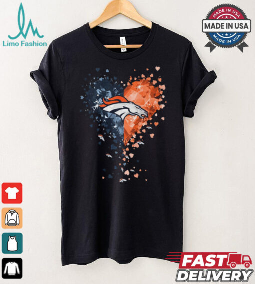 Denver Broncos Crystal Heart Shirt